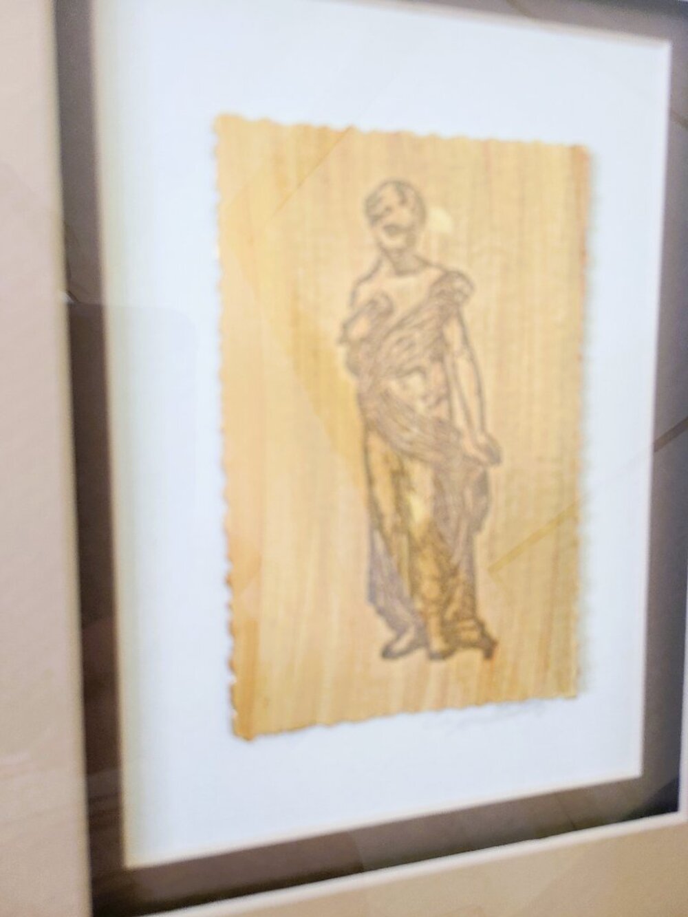 Set of Two Framed Metallic (Copper Foil) Art Pieces